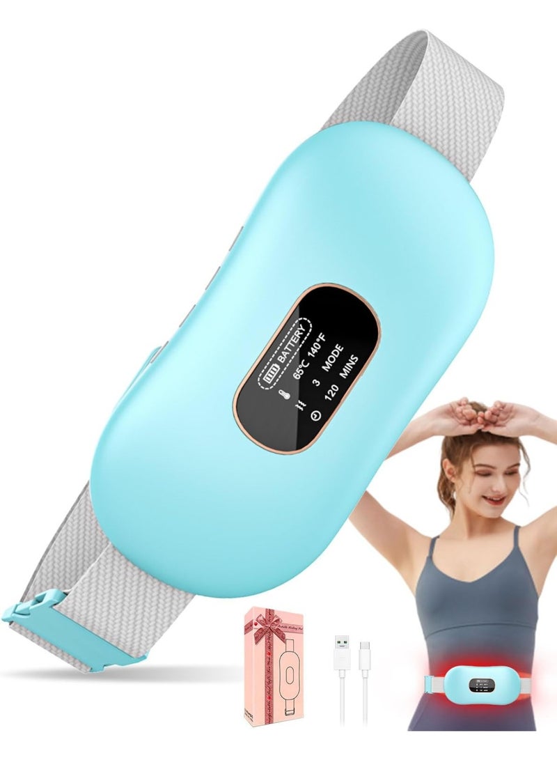 Wearable Electric Menstrual Heating Pad for Stomach and Back, USB Rechargeable, Wireless Pain Relief Belt for Teen Girls and Women - Image 1